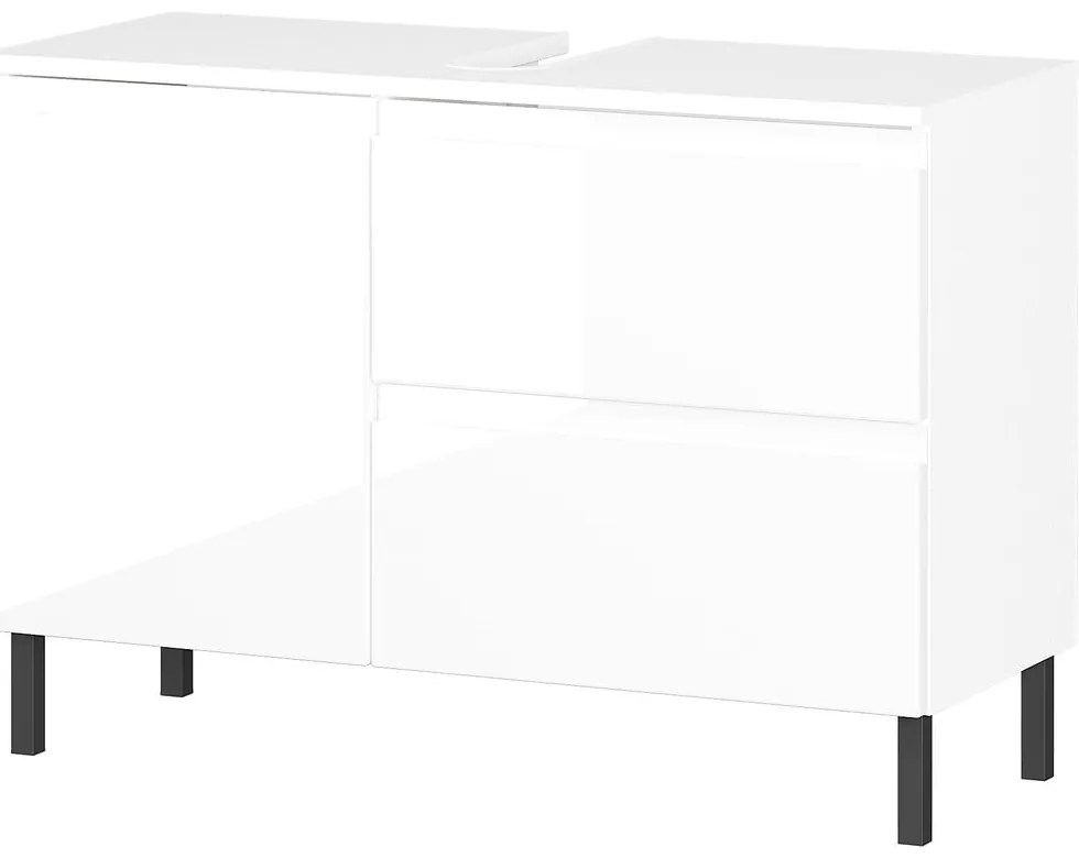 Biała szafka pod umywalkę 80x56 cm Salinas – Germania
