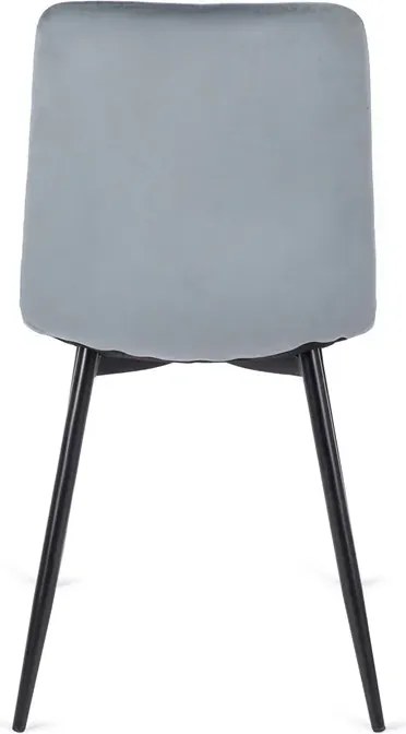 Zestaw Stół Kwadratowy Rozkładany MAX 80-160 cm Dąb Craft/Czarny i 6 Krzeseł ROBIN Szarych Welurowych