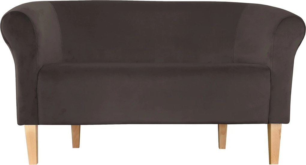 Sofa Milo tkanina Welur : Kolor nogi - Drewno, Kolor tkaniny - VELVET - MG05, Typ tkaniny - Velvet, Wysokość nogi - 20 cm
