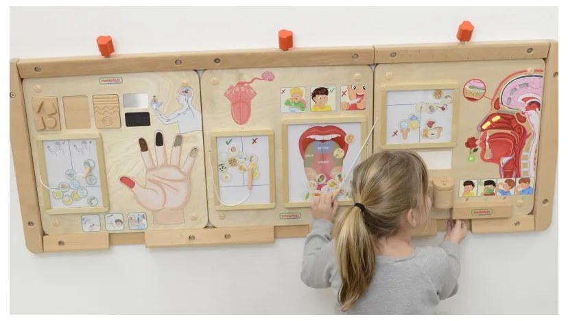 Masterkidz tablica edukacyjna zmysł dotyku montessori