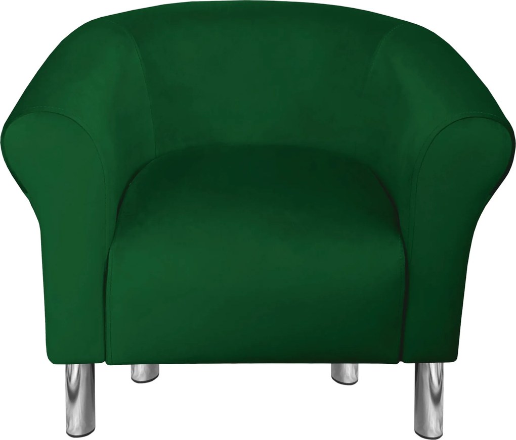 Fotel Milo tkanina Welur wygodny fotel tapicerowany do salonu i sypialni : Kolor nogi - Chrom, Kolor tkaniny - VELVET - MG25, Wysokość nogi - 15 cm