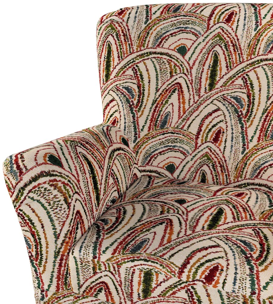 Pokrowiec na fotel Tomelilla wysoki z zakładkami