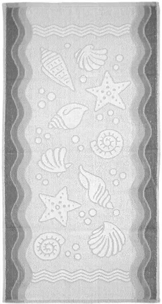 Ręcznik kąpielowy Greno Flora Ocean 70x140 popielaty GRENO