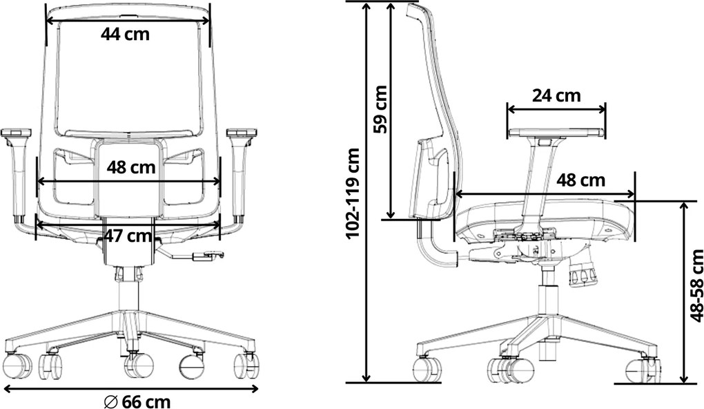 Fotel biurowy z oparciem siatkowym Popstar Mesh Lux, zgodny z normą BHP