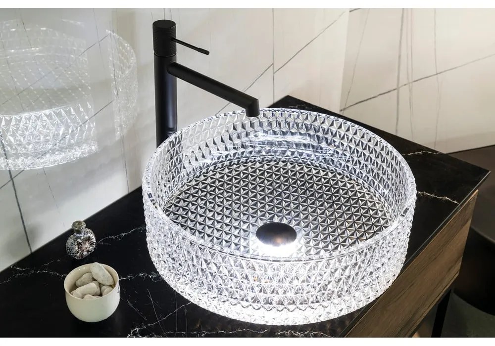 Szklana okrągła umywalka ø 39,5 cm Maragua – Sapho