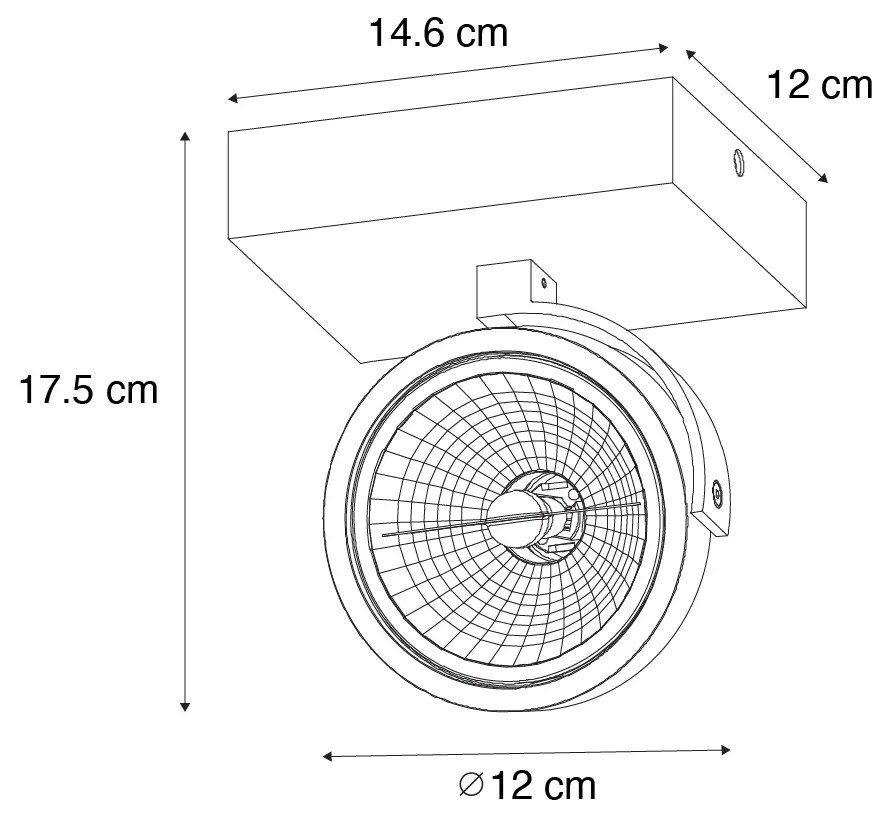 Designerski reflektor obrotowy i pochylany ciemny brąz - Go