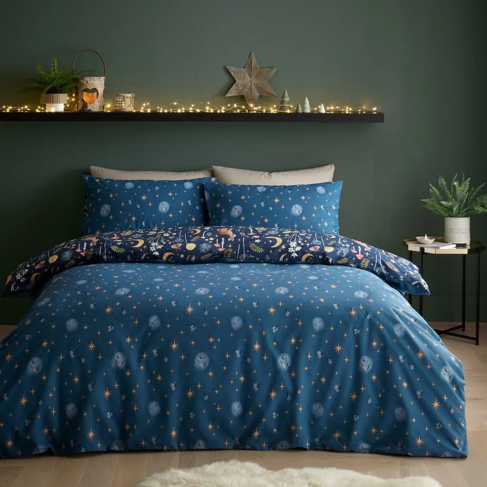 Ciemnoniebieska pościel dwuosobowa 230x220 cm Enchanted Twilight – Catherine Lansfield