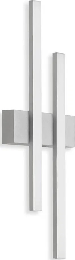 Telefunken - LED kinkiet zewnętrzny, 2xLED/4W/230V, IP44, srebrny