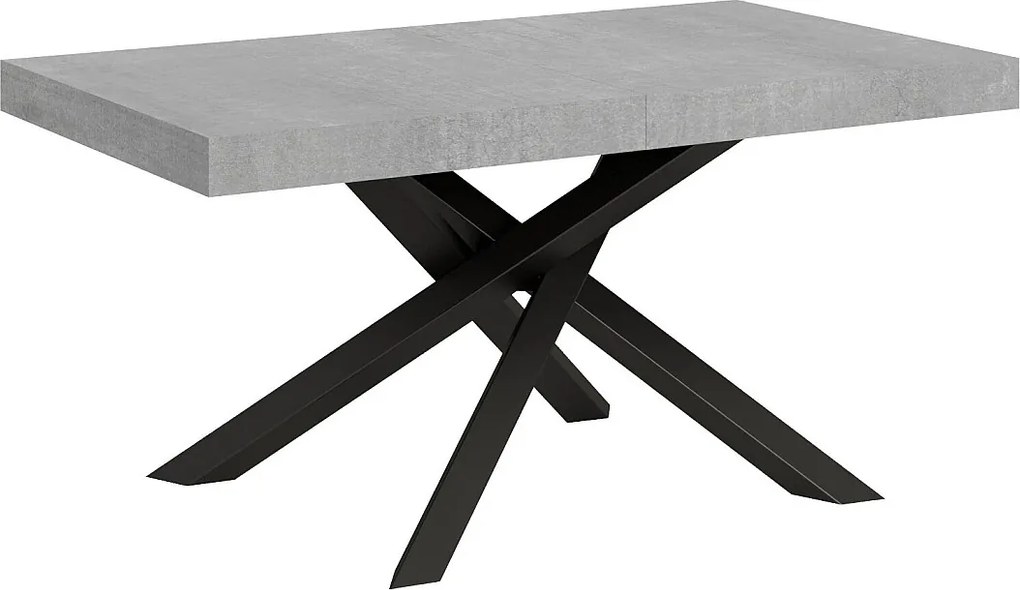 Stół rozkładany 160/264x90 cm Volantis cementu nogi antracytowe