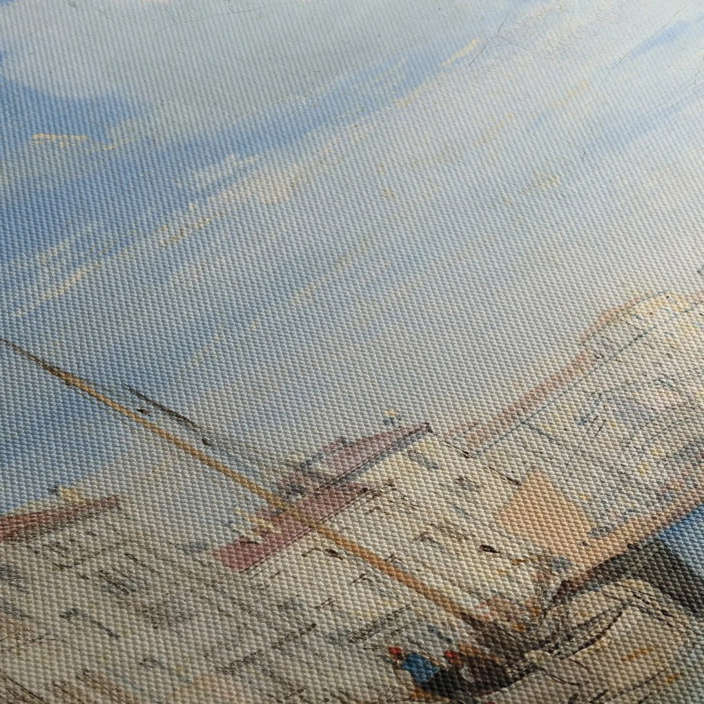 Obraz - Richard Parkes Bonington, The Grand Canal, reprodukcje (z zegarem) (90x30 cm)