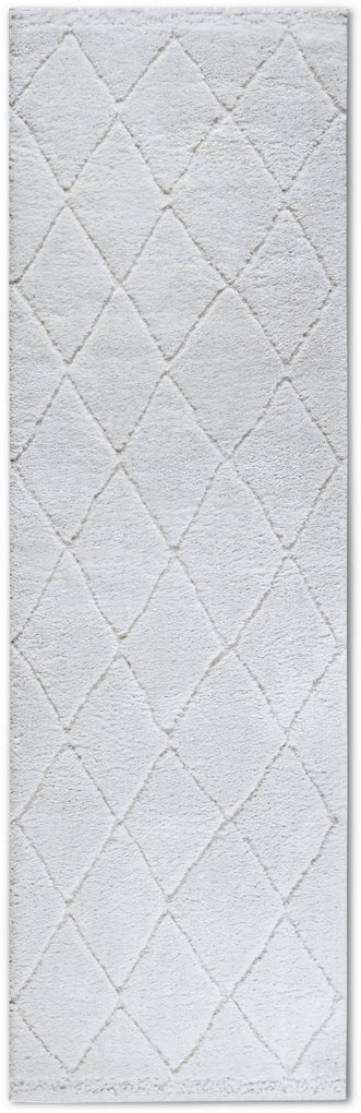 Dywan nowoczesny Gallery 3D  Romby kremowy 80 cm x 240 cm