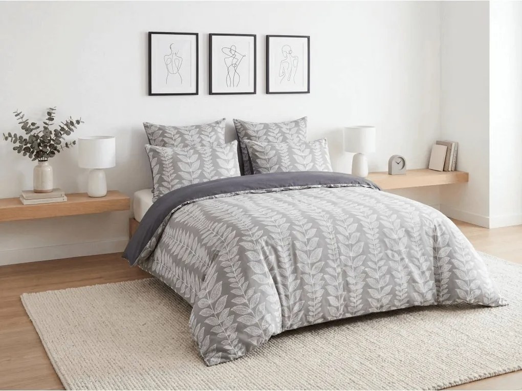PrzytulneMieszkanie.pl PrzytulneMieszkanie.pl Pościel z mikroflanelu KAVOLO szara Rozmiar pościeli: 70 x 90 cm | 140 x 200 cm