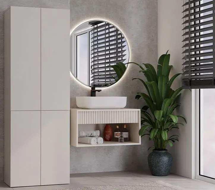 Szafka kaszmirowa łazienkowa na pranie z koszem K2-A60