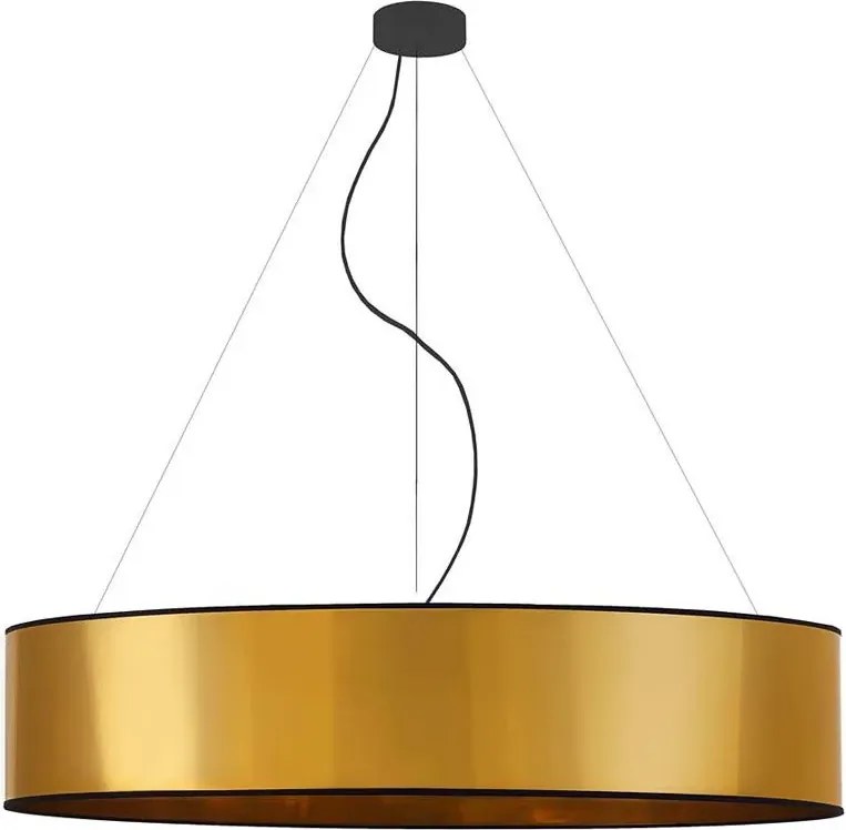 Złota lampa wisząca z okrągłym abażurem 100 cm - EX326 Z0-S75