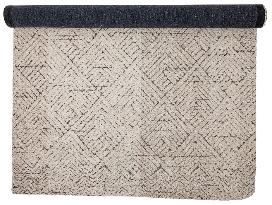 Kremowy dywan z mieszanki bawełny 150x210 cm Saxo – Bloomingville