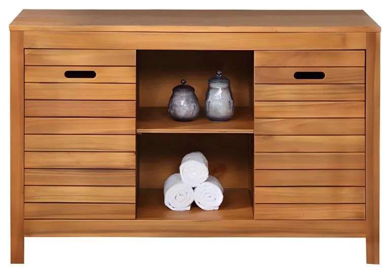 Szafka pod umywalkę z drewna akacjowego - 130 cm - PULUKAN