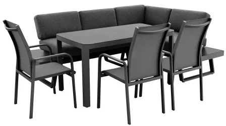 EXPERT PLUS AVERSA KERAMIK - zestaw ogrodowy aluminiowy 6-elementowy