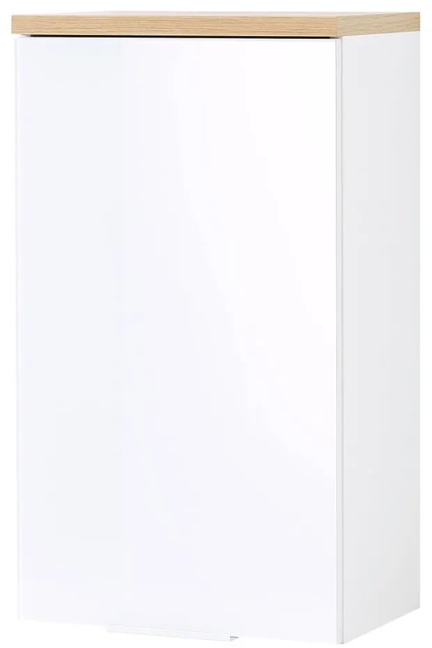 Biała wisząca szafka łazienkowa w dekorze dębu 39x69 cm Pescara – Germania