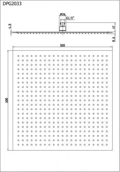 Kwadratowa deszczownica DPG2033