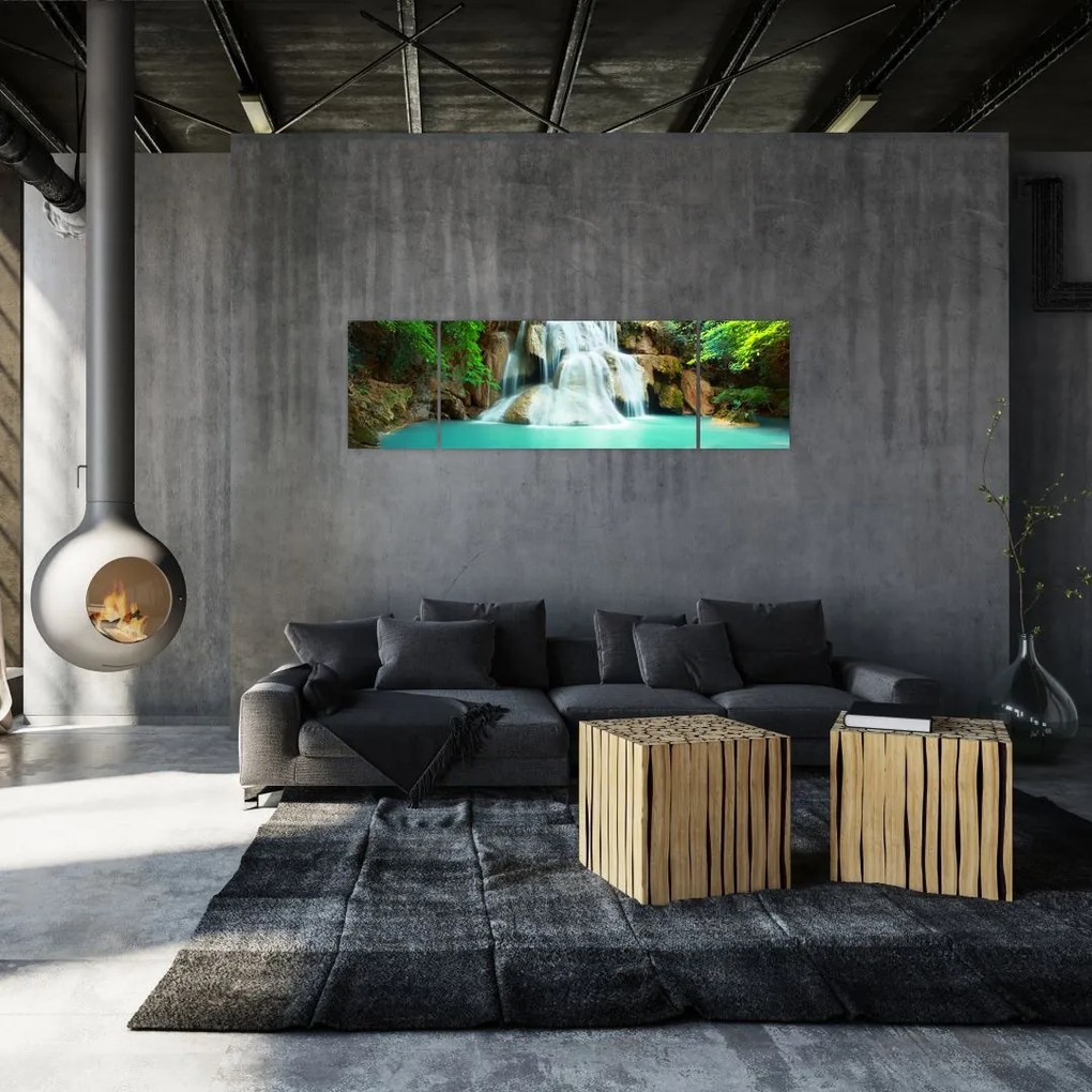Obraz wodospadów (170x50 cm)