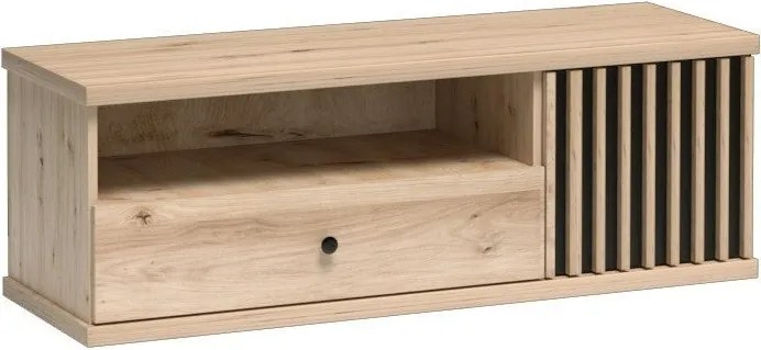 Szafka RTV ALMERIA - Dąb artisan / Bez stelaża / 124 cm