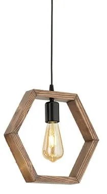 Lampa wisząca z drewna grabu Geometrik Sparky