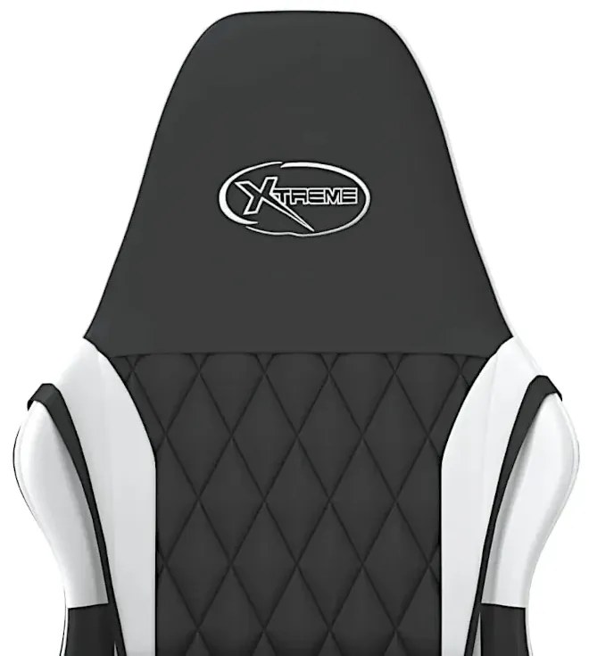Czarno-biały fotel gamingowy B1-L40