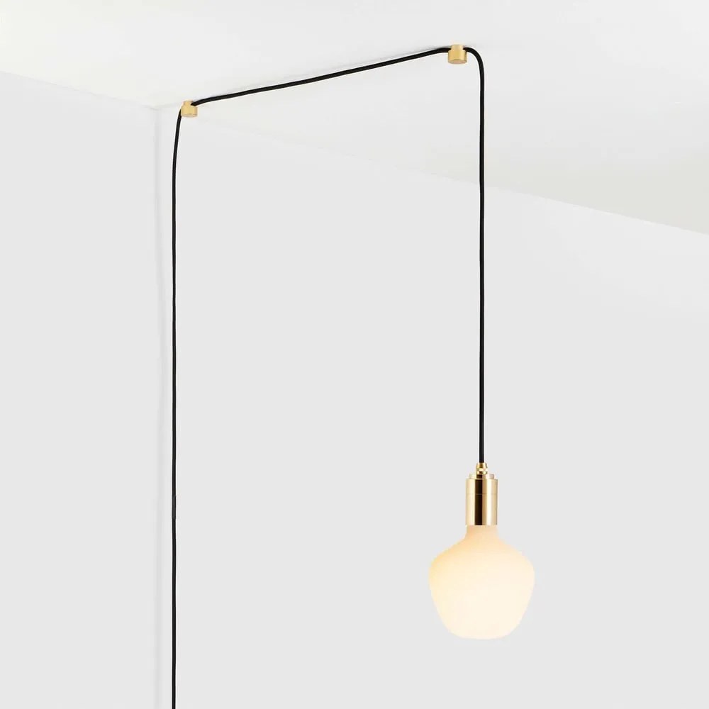 Lampa wisząca w czarno-złotym kolorze ø 4 cm Plug & Play – tala
