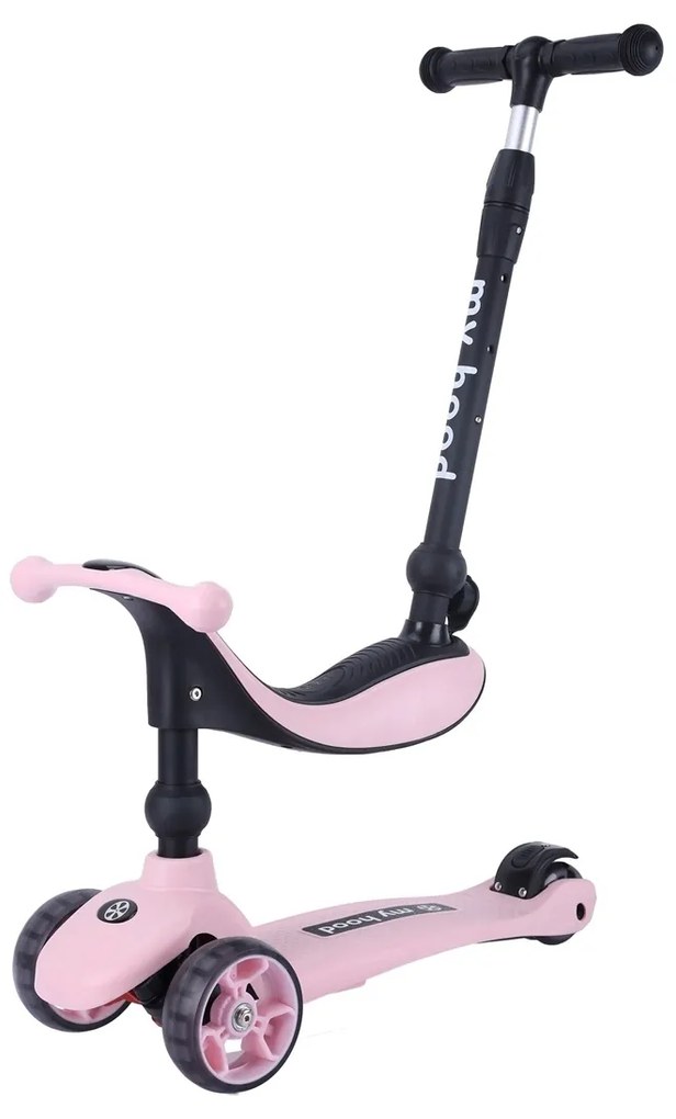 My Hood 505144 odpychacz wielofunkcyjny Kick' n'Ride, różowy