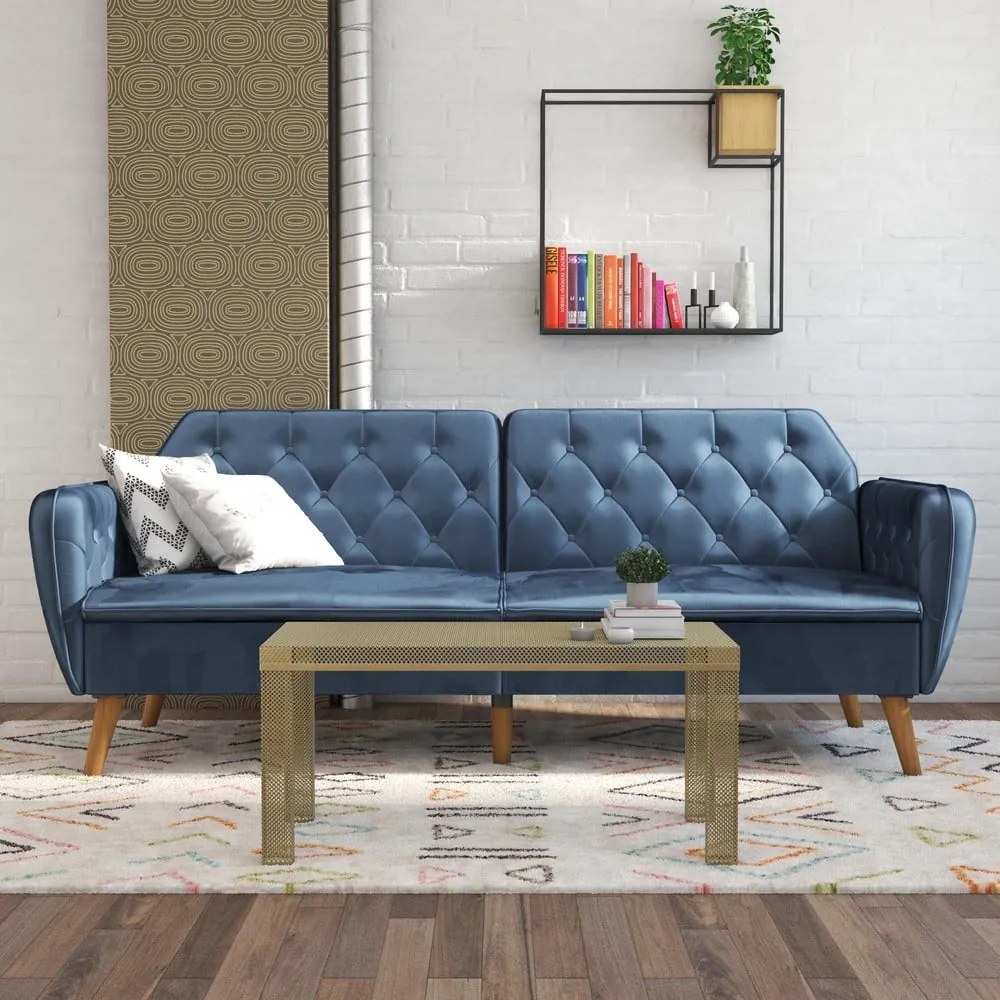 Niebieska rozkładana sofa 211 cm Tallulah – Novogratz