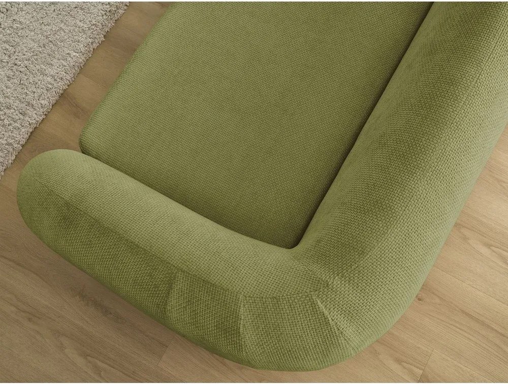 Zielona rozkładana sofa z tkaniny szenilowej 228 cm Neyo – Bobochic Paris