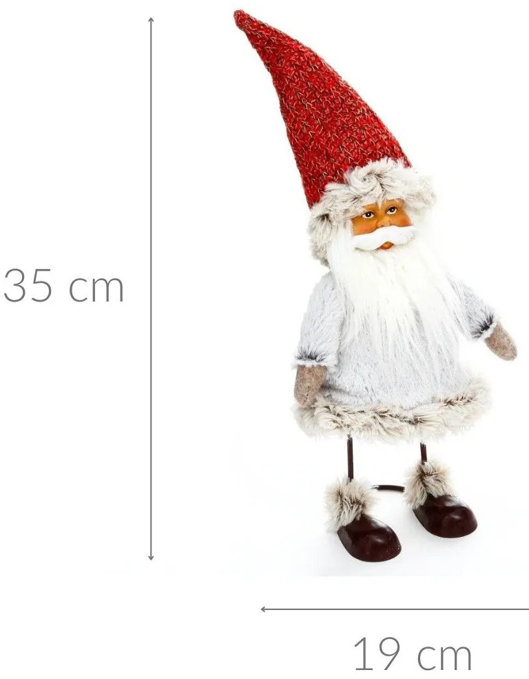 Figurka z motywem Świętego Mikołaja na metalowej konstrukcji