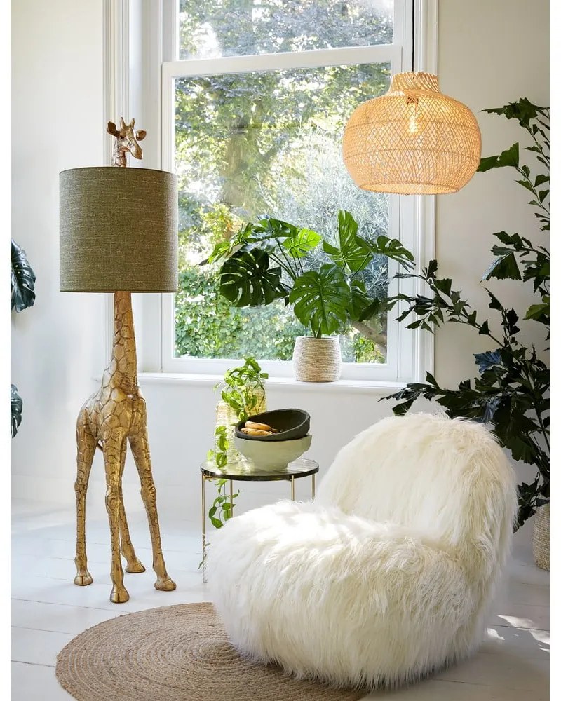 Lampa wisząca z rattanowym kloszem ø 60 cm Charita – Light &amp; Living