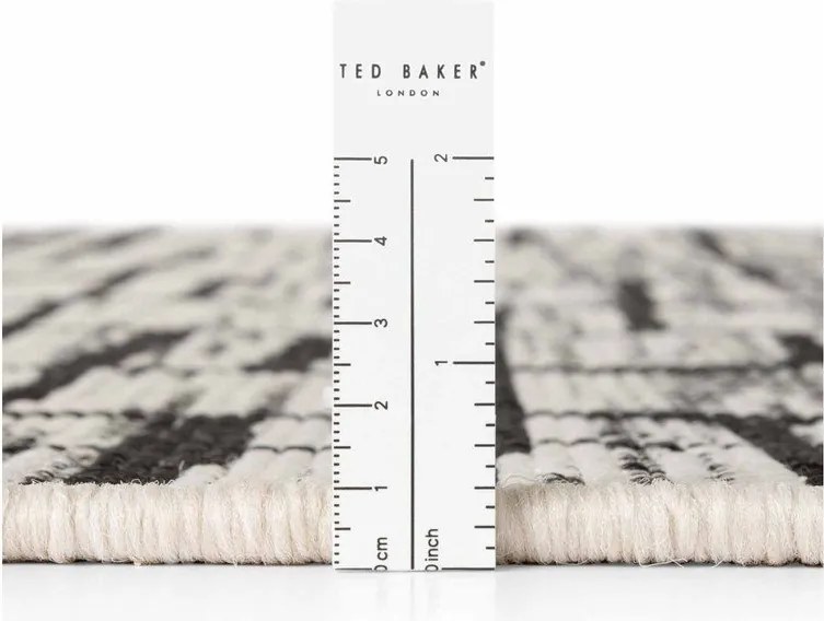 Czarny/kremowy okrągły dywan odpowiedni na zewnątrz ø 200 cm Haringey Crouch – Ted Baker