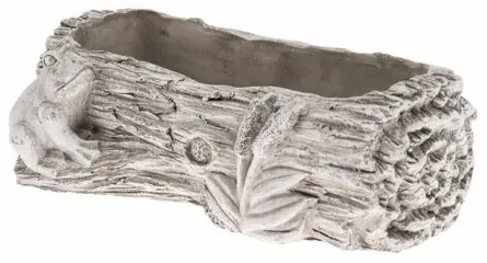Doniczka betonowa Pień żaba, 27 x 8,5 x 15,5 cm