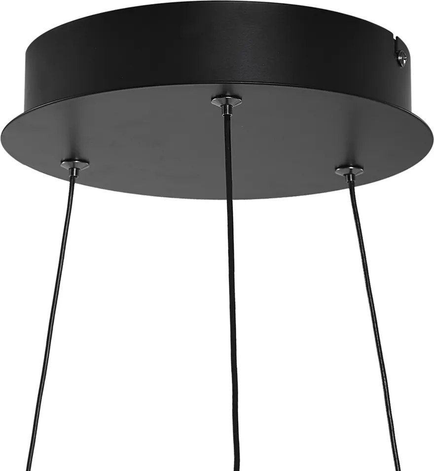 Designerska lampa wisząca czarna z 3-stopniową regulacją ściemniania - Organico