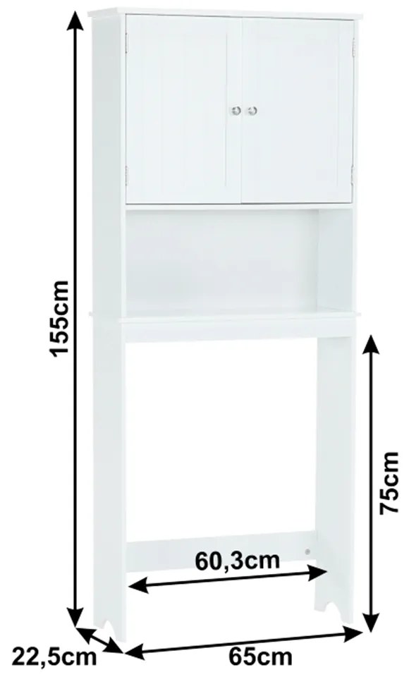 Szafka nad toaletą ATENE TYP 5, biały