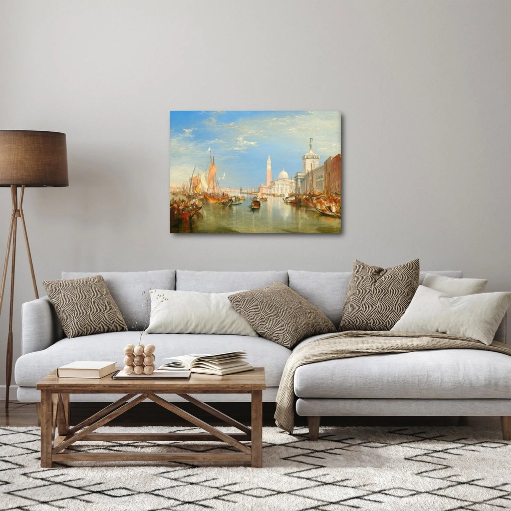 Obraz - Joseph Mallord William Turner, Venice the Dogana and San Giorgio Maggiore, reprodukcje (70x50 cm)