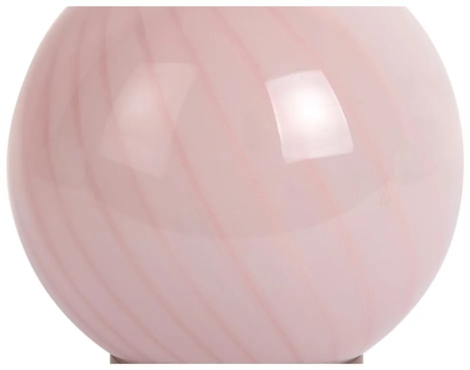 Jasnoróżowa lampa stołowa ze szklanym kloszem (wysokość 17 cm) Summer Globe – Leitmotiv