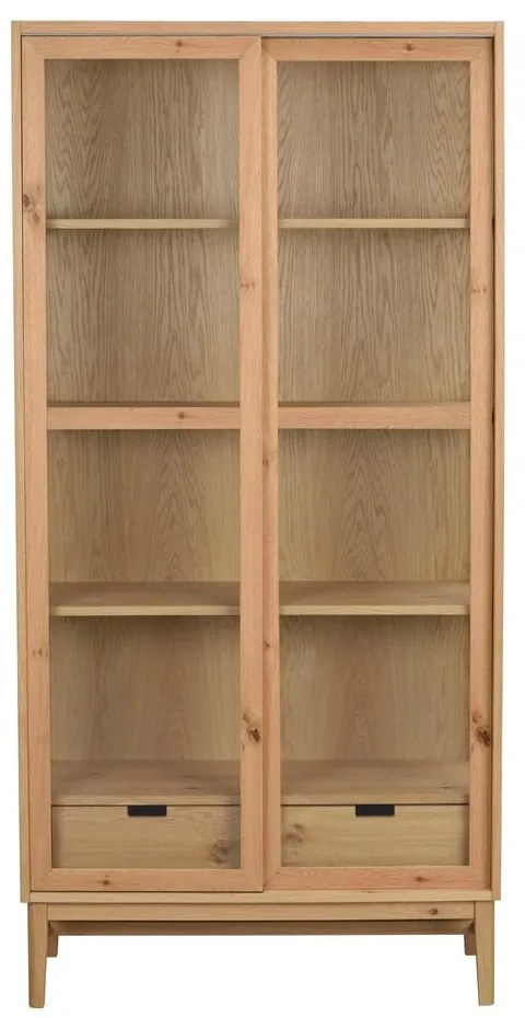 Witryna w dekorze dębu z drzwiami przesuwnymi 100x203 cm Hazelton – Rowico