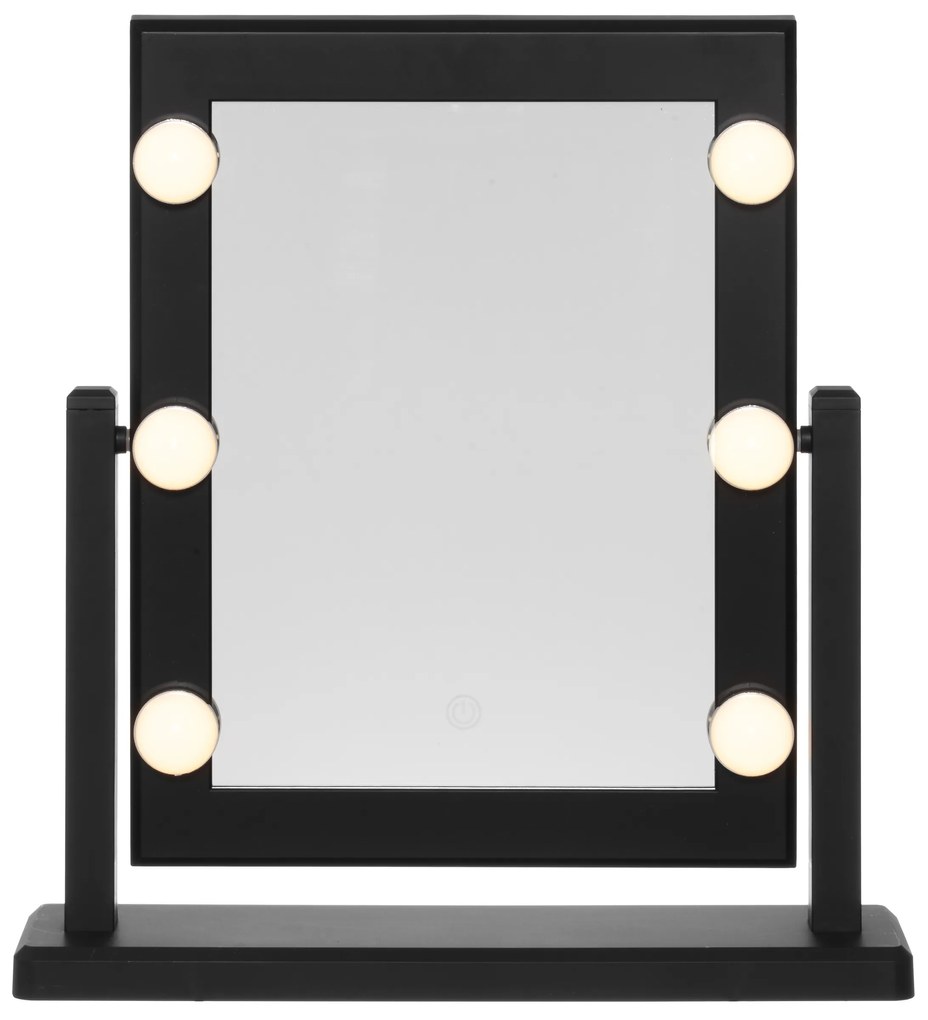 Lustro do makijażu z lampkami LED, 37 x 41 cm