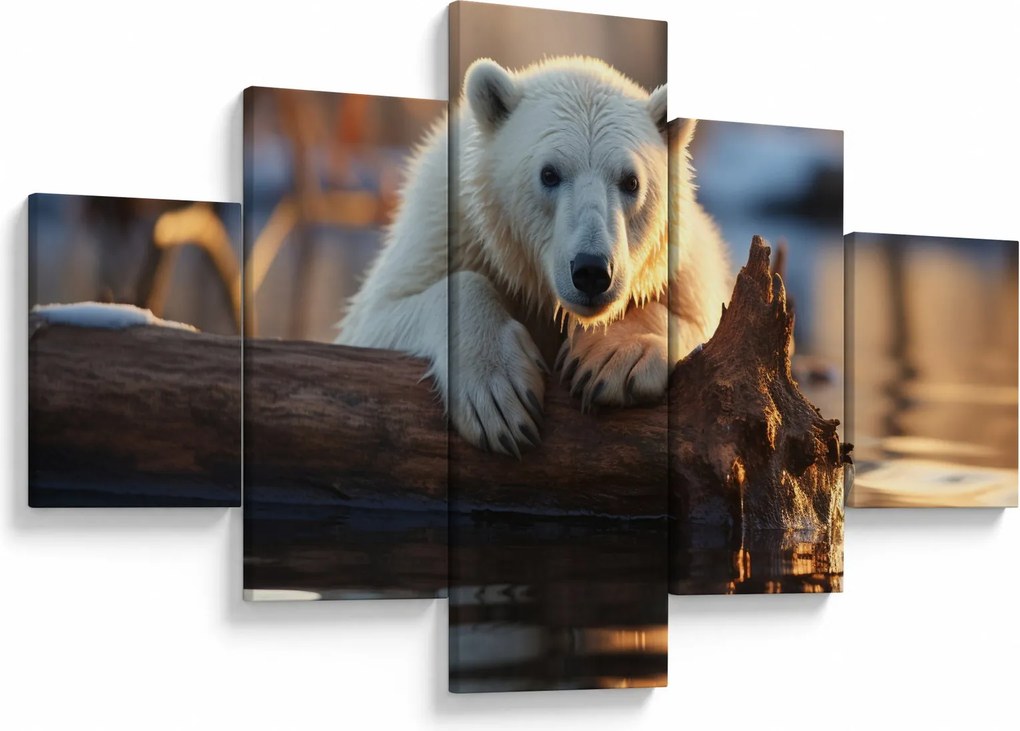 Obraz - Niedźwiedź polarny (125x70 cm)