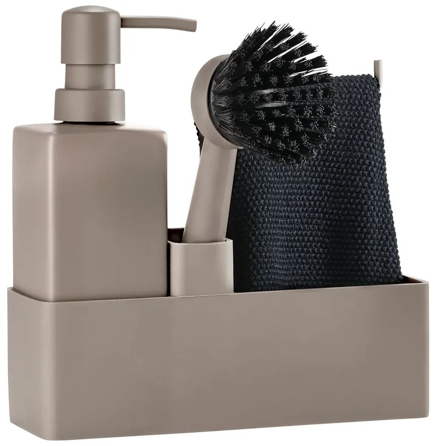 Jasnobrązowy ceramiczny stojak na akcesoria do mycia naczyń Singles – Zone