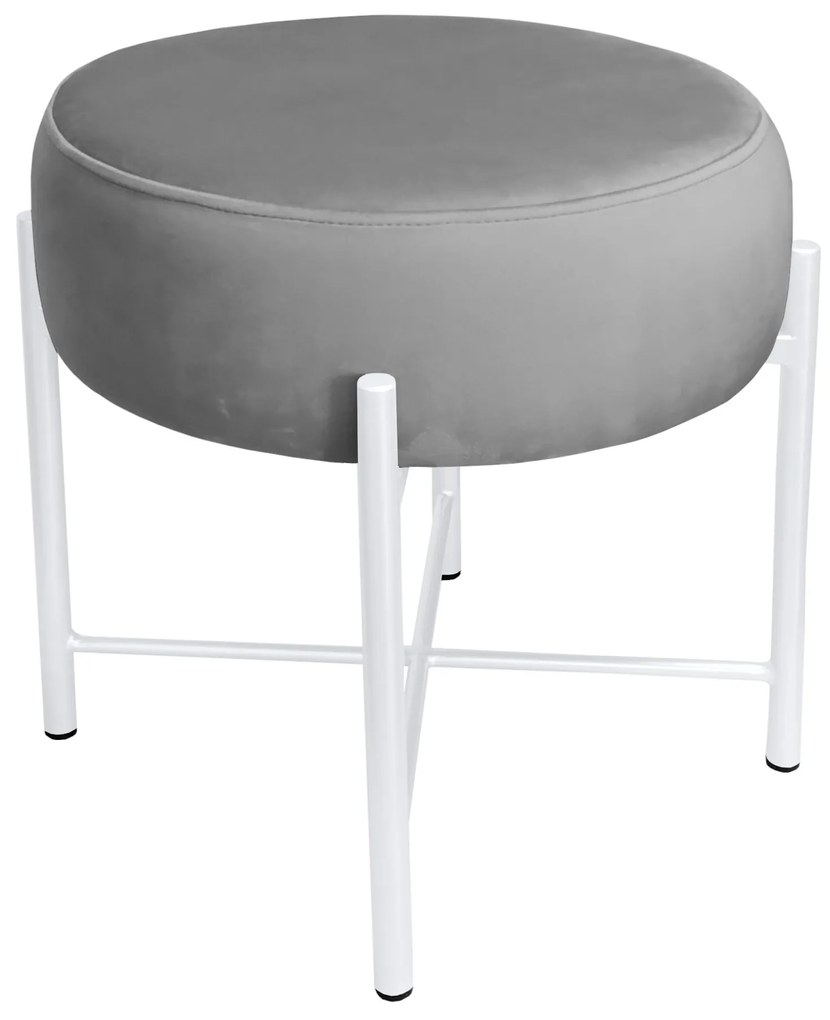 Taboret Pola noga metalowa biała MG17