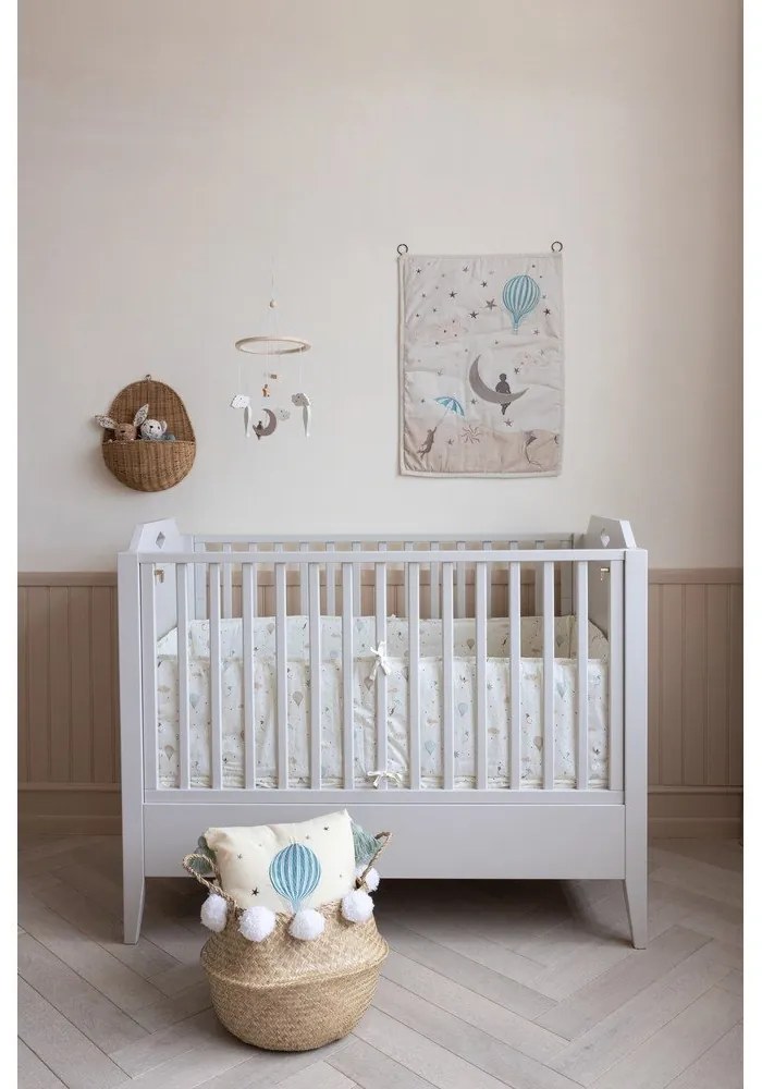 Ochraniacz do łóżeczka z bawełny organicznej w kolorze kości słoniowej 365 cm Dreamland – Cam Cam Copenhagen