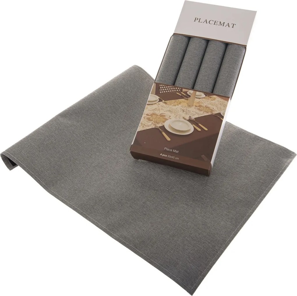 Podkładka SES4007 Dark Grey 30 x 45 cm, zestaw 4 szt.