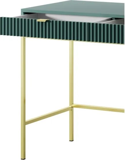 NAYA Toaletka T 104 zielona (LABRADOR) | złoty stelaż