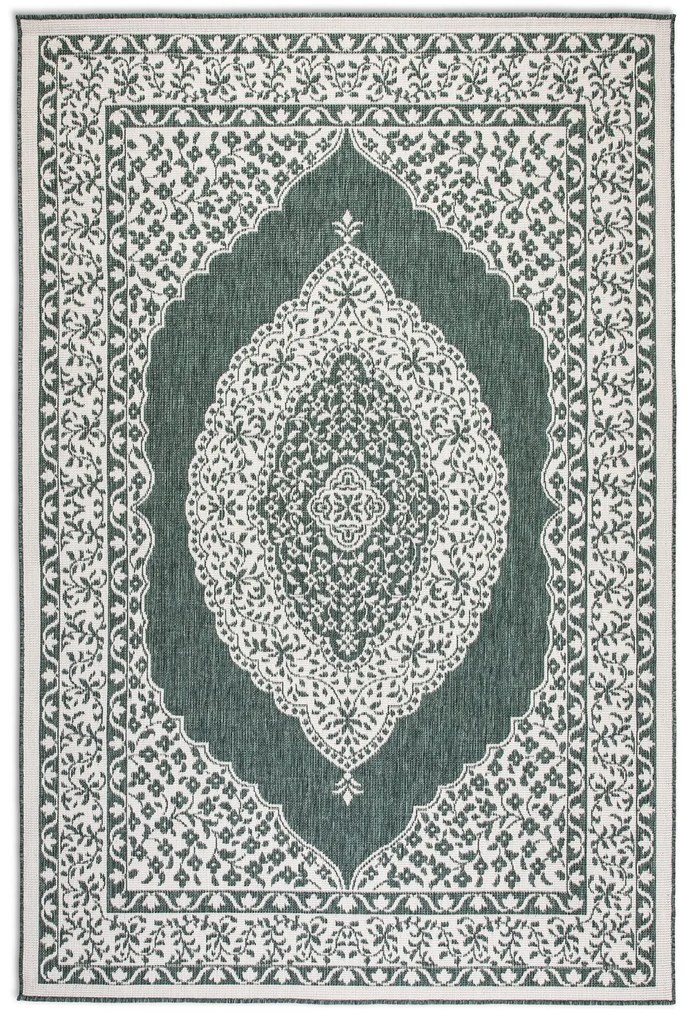 Dywan dwustronny zewnętrzny Gemini Alladyn zielono-kremowy 160 cm x 230 cm