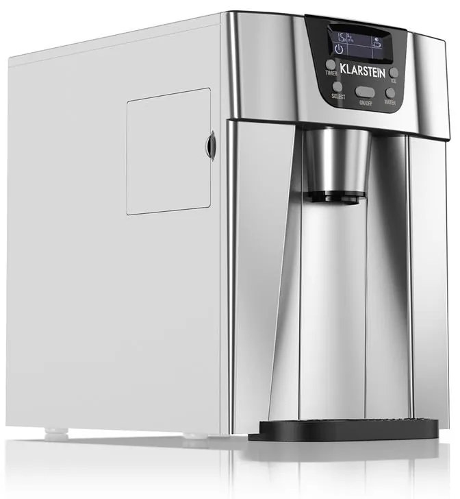 Klarstein IceVolcano 12kg/24h 0.6L Kostkarka do Lodu Srebrny