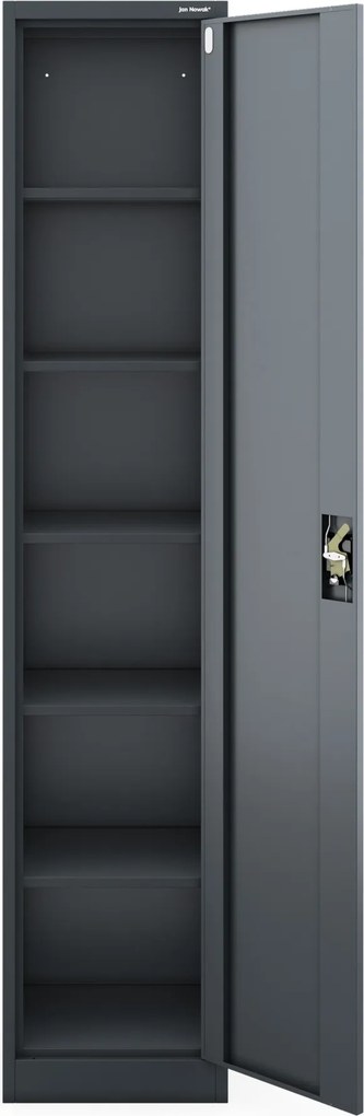 Szafa na akta kartotekowa na klucz antracytowa ALEX H2200 450 x 2200 x 400 mm